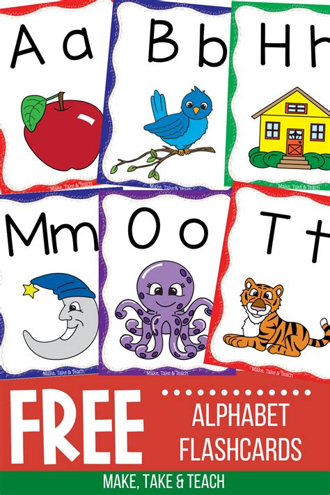Free Alphabet Flashcards With Keywords Make Take And Teach