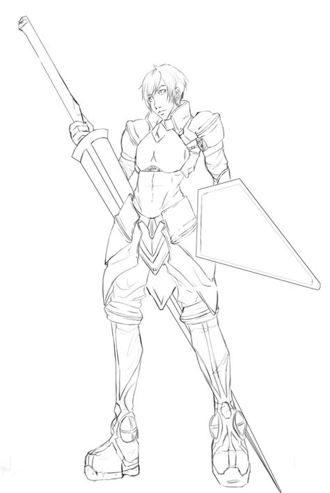 Lineart Knight By Sasukechan111 On Deviantart