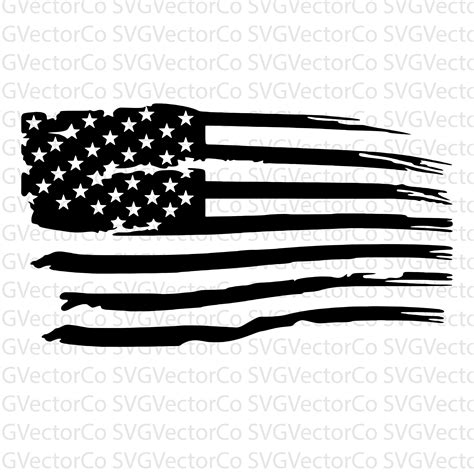 Distressed American Flag Svg Files for Cricut American Flag | Etsy