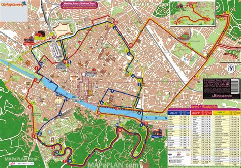 Florence Maps Top Tourist Attractions Free Printable City Inside