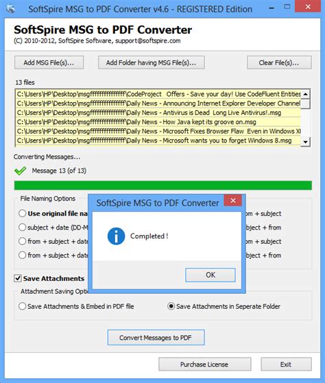 Msg To Pdf Converter Save Outlook Message To Pdf In Batch