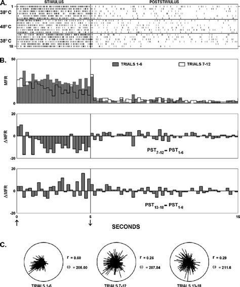 The flow executes successfully as below: Response of exemplary area 3b RA neuron to 38 ° C versus ...