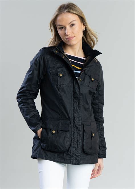 Barbour Defence Lightweight Wax Jacket Ladies From Humes Outfitters