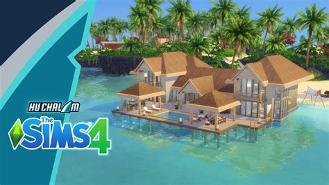 The Sims 4 สร้างบ้านไม้สไตล์รีสอร์ท ⛱สวรรค์กลางทะเล 🏝 Speed Build