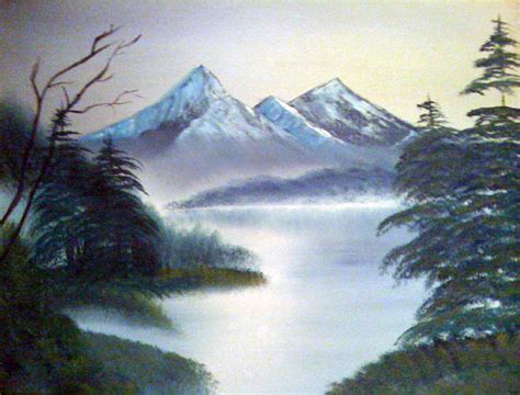 Foggy Mountain Painting By John Svedese