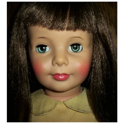 beautiful vintage ideal black cherry hair patti playpal doll wearing ruby lane