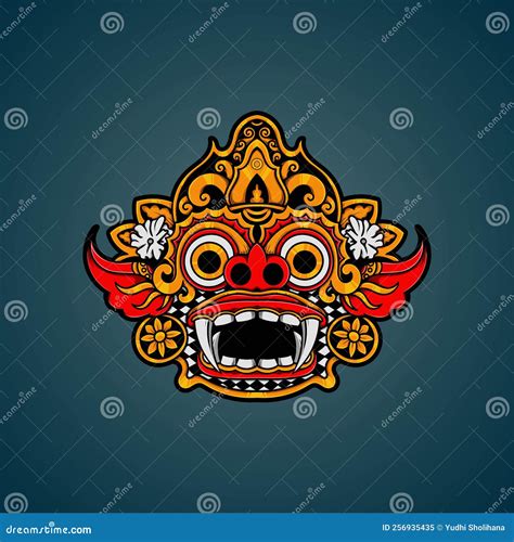Balinese Barong Mask Vector Illustration 106704718