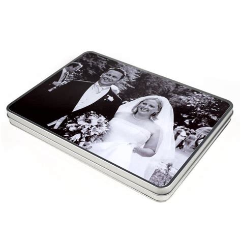 The metal foundry 10th tin 2021 wedding anniversary sundial gift. Personalized Metal Tin Box With Hinge Lid | Bags Of Love