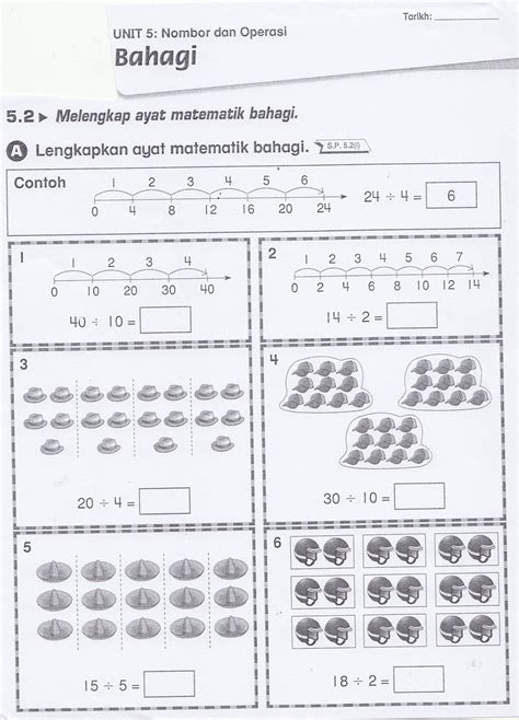 SUDUT MATEMATIK Lembaran Kerja 6 Operasi Bahagi