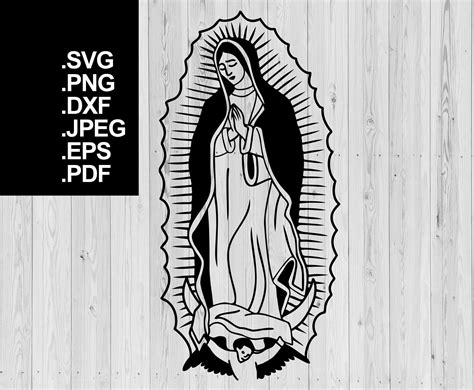 Archivo Svg Virgen Del Guadalupe Nuestra Se Ora De Guadalupe Etsy