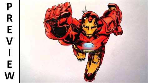 How To Draw Iron Man From Marvel Comics The Avengers Drawing Lession