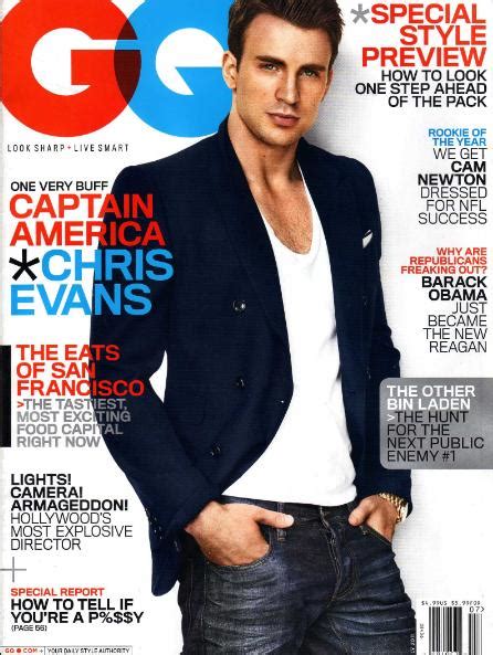 Chris Evans Graces The Cover Of The July 2011 Issue Of Gq Magazine Promoting Captain America