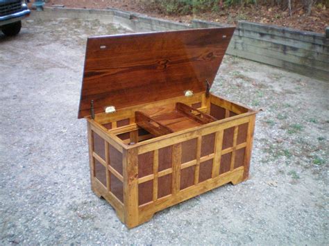 Browse our full selection of solid wood hope chests made in usa by amish craftsmen. Large Solid Southern Pine Paneled Hope Chest With Sliding ...
