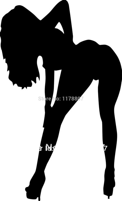 Wholesale Sexy Silhouette Pin Up Girl Car Sticker Rear Windshield Truck