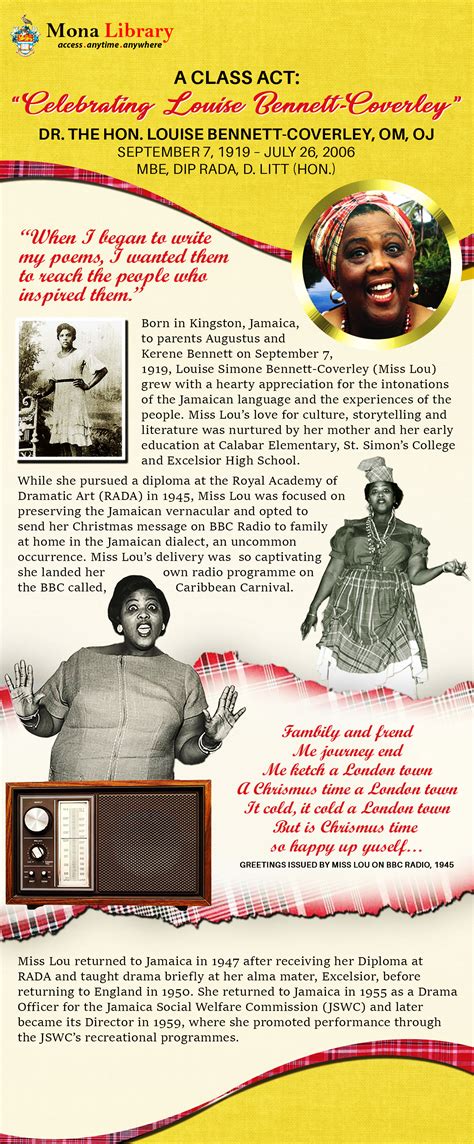 Distinctly Jamaican Sounds The Hon Louise Bennettcoverley Aka Miss