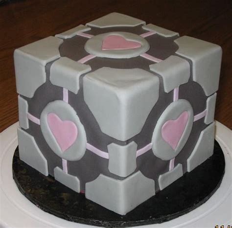 Companion Cube — Misc 3d Cakes Cube Cake Companion Cube Simple