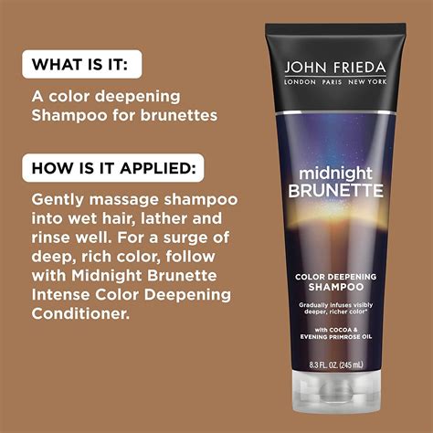 John Frieda Midnight Brunette Visibly Deeper Color Deepening Shampoo