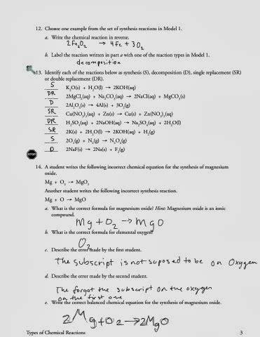 Answers together with organic reactions pogil answer key, simply right click the image and choose save as. Chemistry: Types of Chemical Reactions Pogil