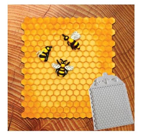 Bee Honeycomb Mold Bee Mold Honeycomb Mold Honey Comb Mold Etsy In 2020 Bee Honeycomb Bee