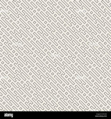 Vector Seamless Black And White Lines Maze Pattern Abstract Geometric