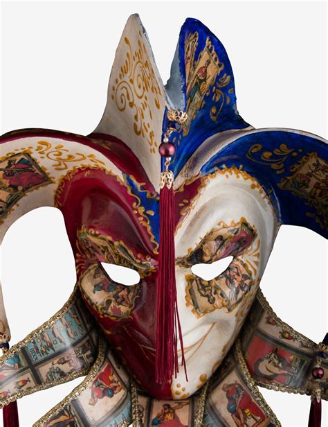 Joker The Fool Tradition Venetian Papier Mache Mask For Sale