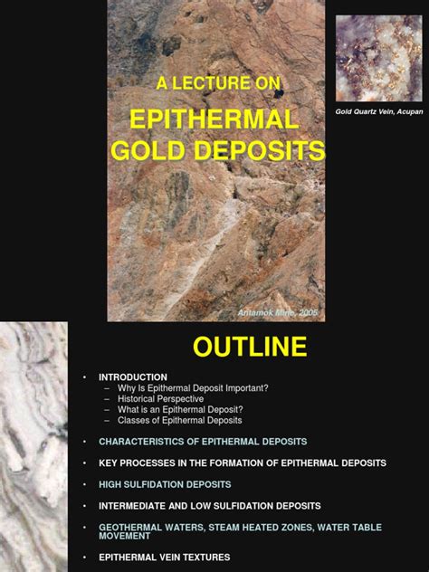 Epithermal Gold Deposits Aduppt Crystal Gold