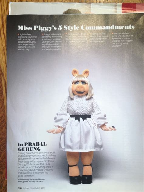 Miss Piggys Style Commandments From Instyle Mag Nov 2011 Muppets