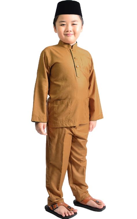 Exhaust baju melayu tradisional 80635#1. (FAMILY SET) BAJU MELAYU MODEN ALASHKAR - GOLD - Kids Baju ...