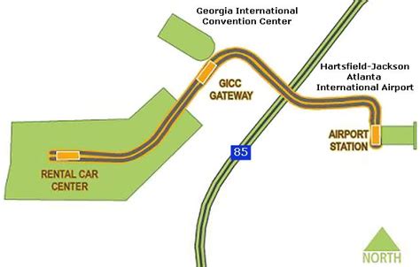 Atlanta Airport Skytrain Map Atlanta Airport Hartsfieldjackson