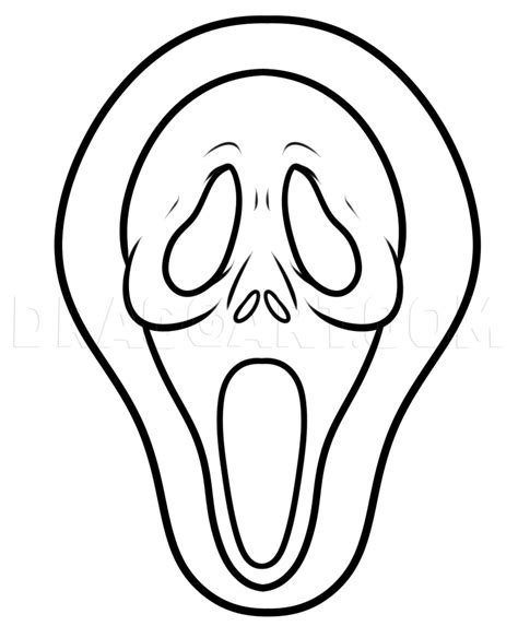 Drawing The Scream Mask Easy Step By Step Drawing Guide By Dawn