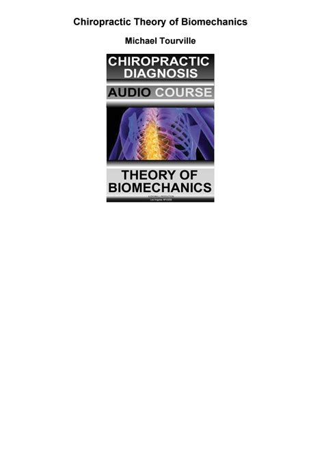 Chiropractic Theory Of Biomechanics Pdf By Winona Situ Issuu