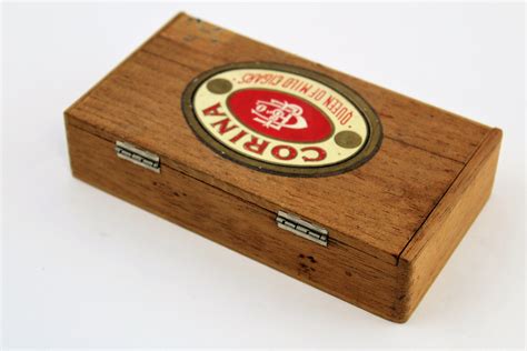 Vintage Corina Wood Cigar Box