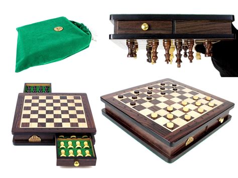 Chess Notations 10 Rare Wooden Chess Set Magnetic Golden Rosewood