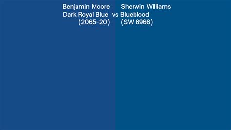 Benjamin Moore Dark Royal Blue 2065 20 Vs Sherwin Williams Blueblood