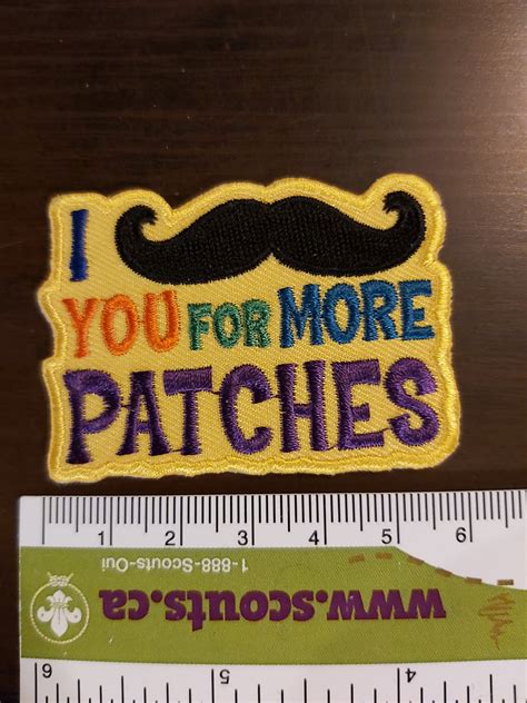 I Mustache You For More Patches Baloos Badge Bin