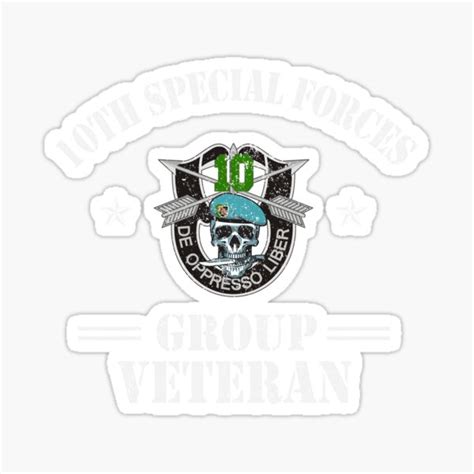 Proud Us Army 10th Special Forces Group Veteran Vintage De Oppresso