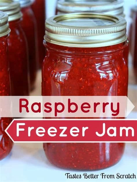 Raspberry Freezer Jam Recipe From Tastesbetterfromscratch