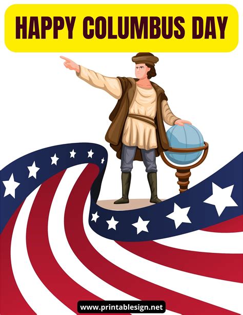 In Observance Of Happy Columbus Day Signs Sample Free Download In