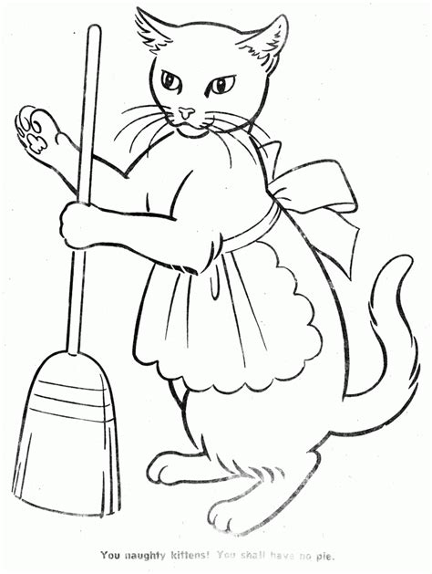 Three Little Kittens Coloring Pages - Coloring Home