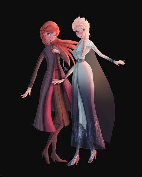 Frostharmonic Frozen 2 Character Concept Elsa And Anna