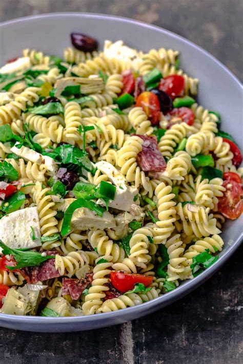 Loaded Italian Pasta Salad Recipe The Mediterranean Dish