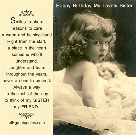 Happy Birthday Quotes For Deceased Sister Quotesgram