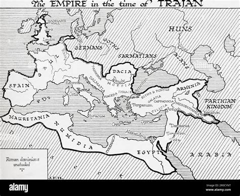 Mapa Del Imperio Romano En La época De Trajano Del Libro Esquema De La