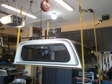 A tour around a ute canopy i've made at home with a built in rooftop tent that folds out of the canopy roof. Image result for diy truck cap hoist | Truck canopy, Truck ...