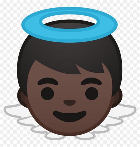 Baby Angel Dark Skin Tone Icon Emoji De Angelito Negro Hd Png