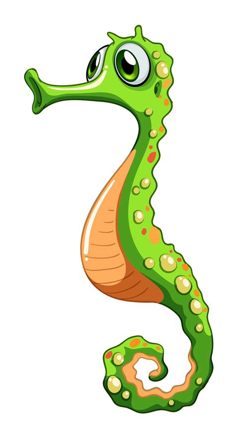 Green Seahorse Clipart