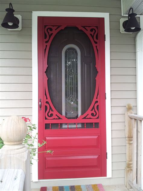Many older homes have interior pocket doors, which slide into the wall when fully opened. Victorian screen door. Martha Stewart's Barn Red ...