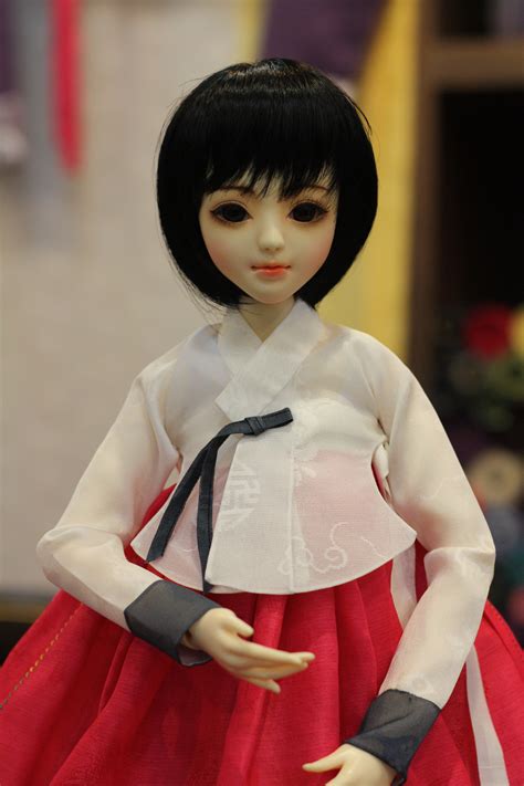 ball jointed doll wearing a korean traditional dress pretty dolls cute dolls beautiful dolls