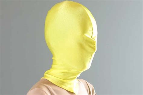 classic halloween costumes yellow lycra spandex head hood tights unisex fetish zentai suit can