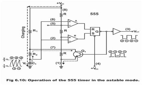 555 Timer As An Astable And Monostable Multi Vibrator With Circuit Diagram